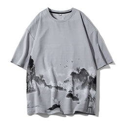 Loose Half Sleeve Round Neck T-shirt