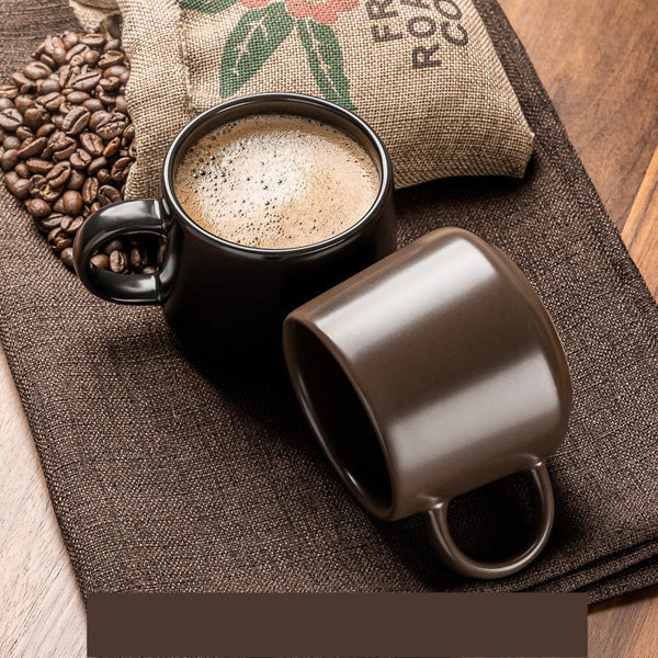 Men's Frosted Retro Black Ceramic Mug Coffee Cup