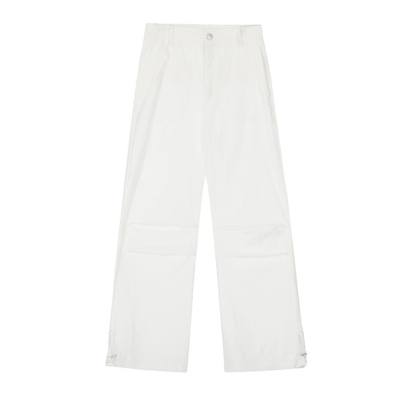 Retro Drawstring Paratrooper Casual Pants Men