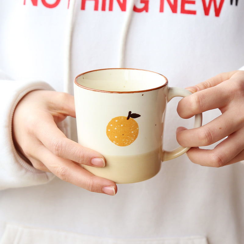 Hand-made Ceramic Yuzu Fish Pattern Coffee Mug