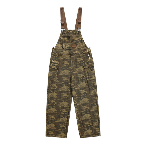 Fashion Camouflage Workwear Suspender Pants Men