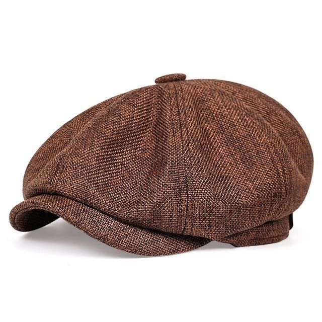 Octagonal Hat Men Spring And Summer Thin Linen Breathable Duck Tongue