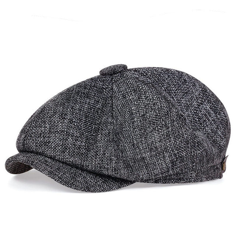 Octagonal Hat Men Spring And Summer Thin Linen Breathable Duck Tongue