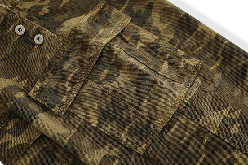 Fashion Camouflage Workwear Suspender Pants Men