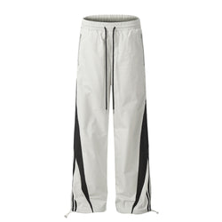 Stitching Sports Casual Straight Trousers Men