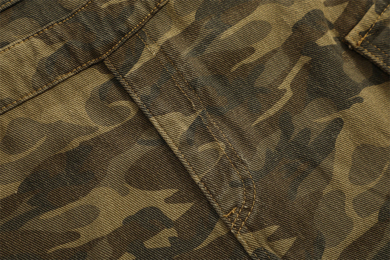 Fashion Camouflage Workwear Suspender Pants Men
