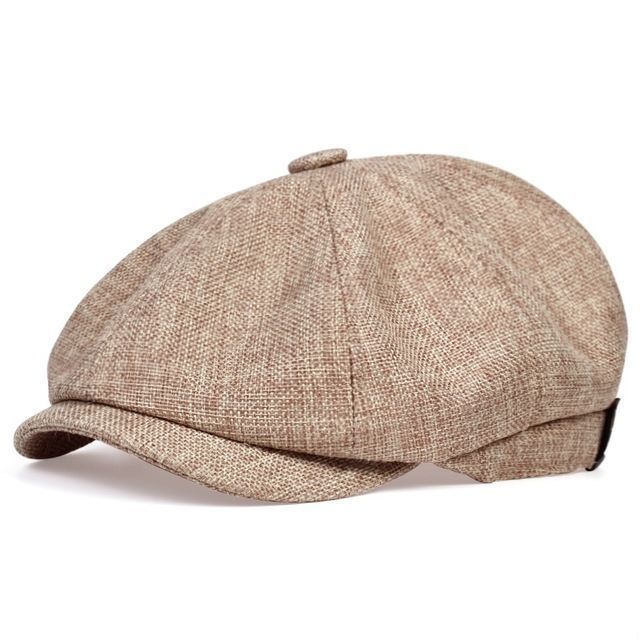 Octagonal Hat Men Spring And Summer Thin Linen Breathable Duck Tongue