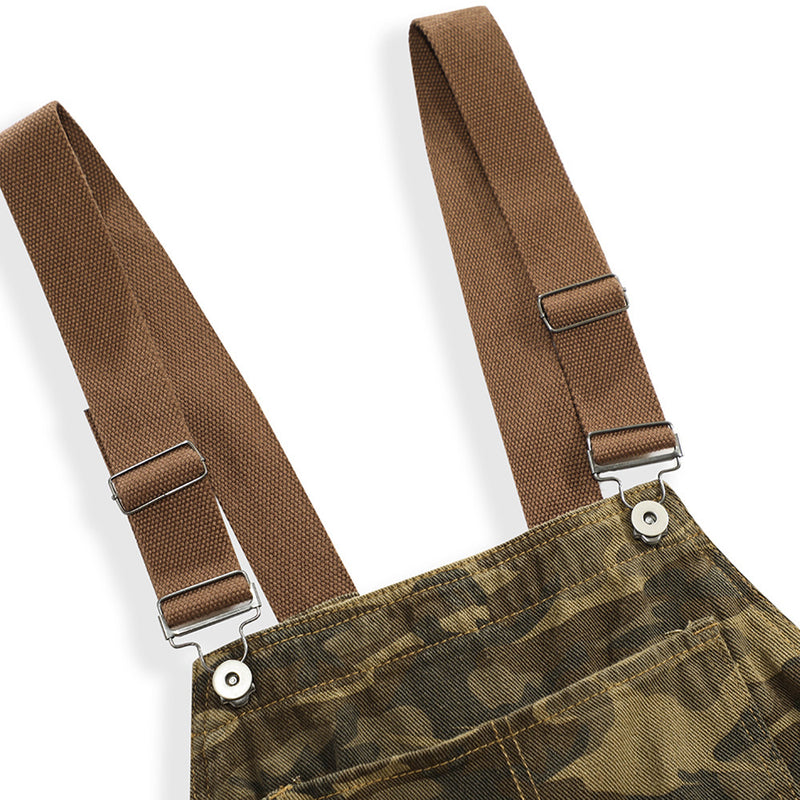 Fashion Camouflage Workwear Suspender Pants Men