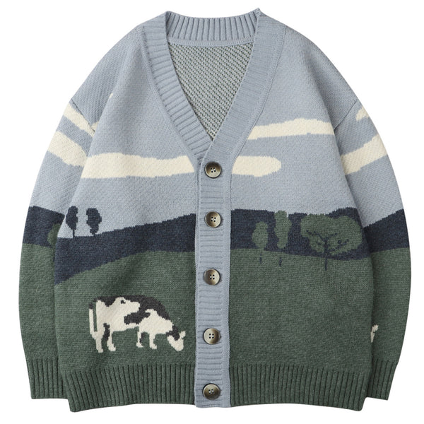 Oversize Streetwear Loose Cardigan Pullover Men Women Hip