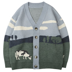 Oversize Streetwear Loose Cardigan Pullover Men Women Hip