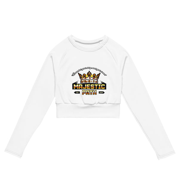 Recycled long-sleeve crop top