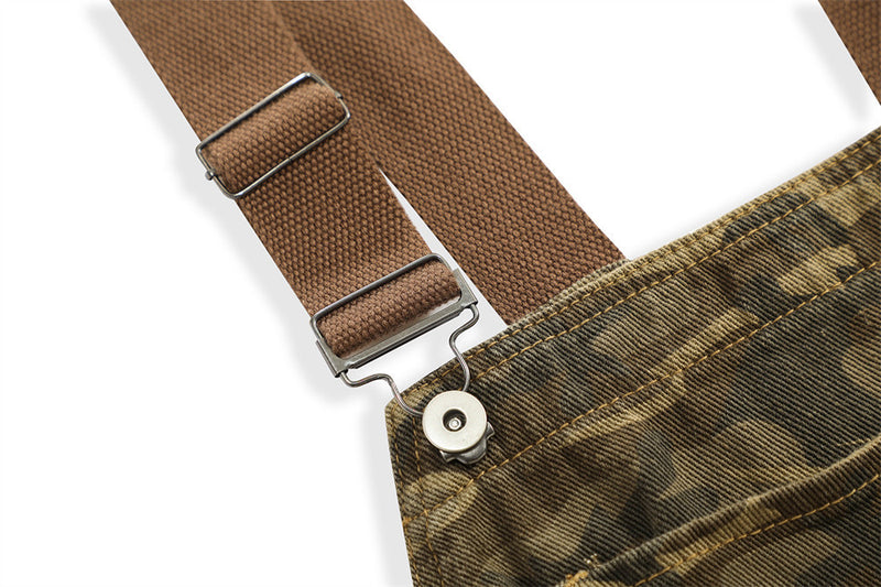 Fashion Camouflage Workwear Suspender Pants Men