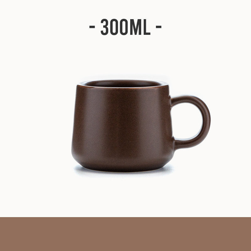 Men's Frosted Retro Black Ceramic Mug Coffee Cup