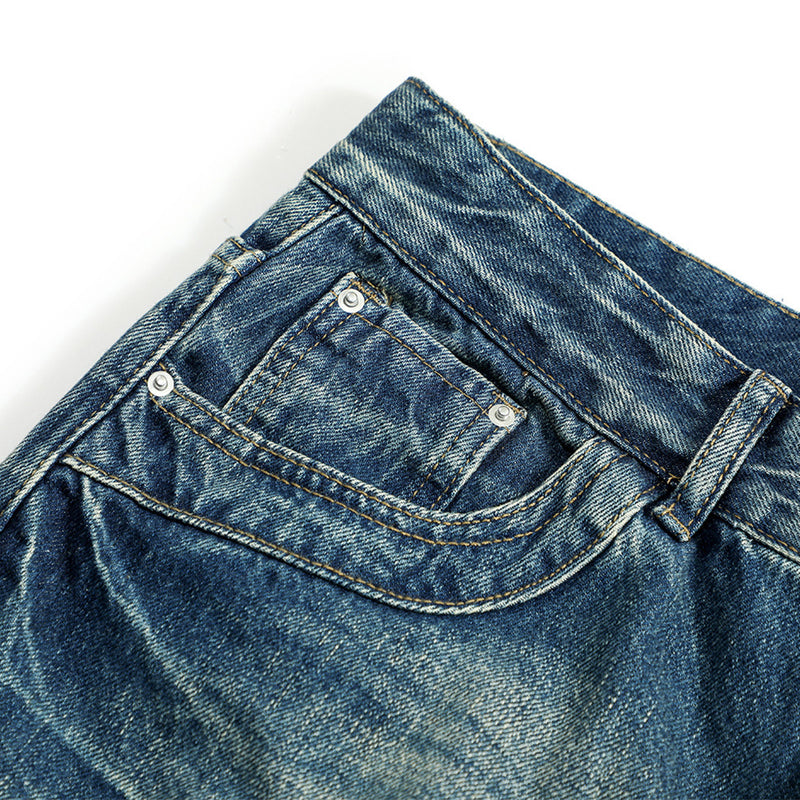Fashion American Retro Wash Pants Men
