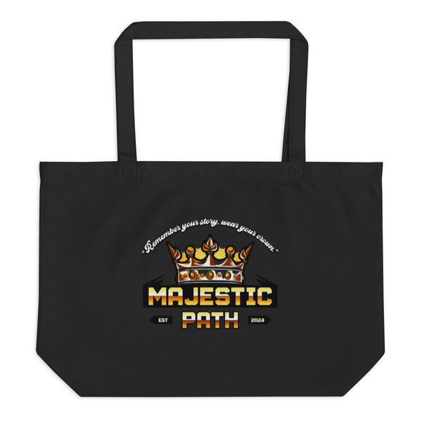 Large organic Black Tote Bag